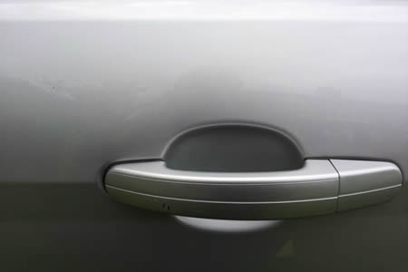 car door dent removal example